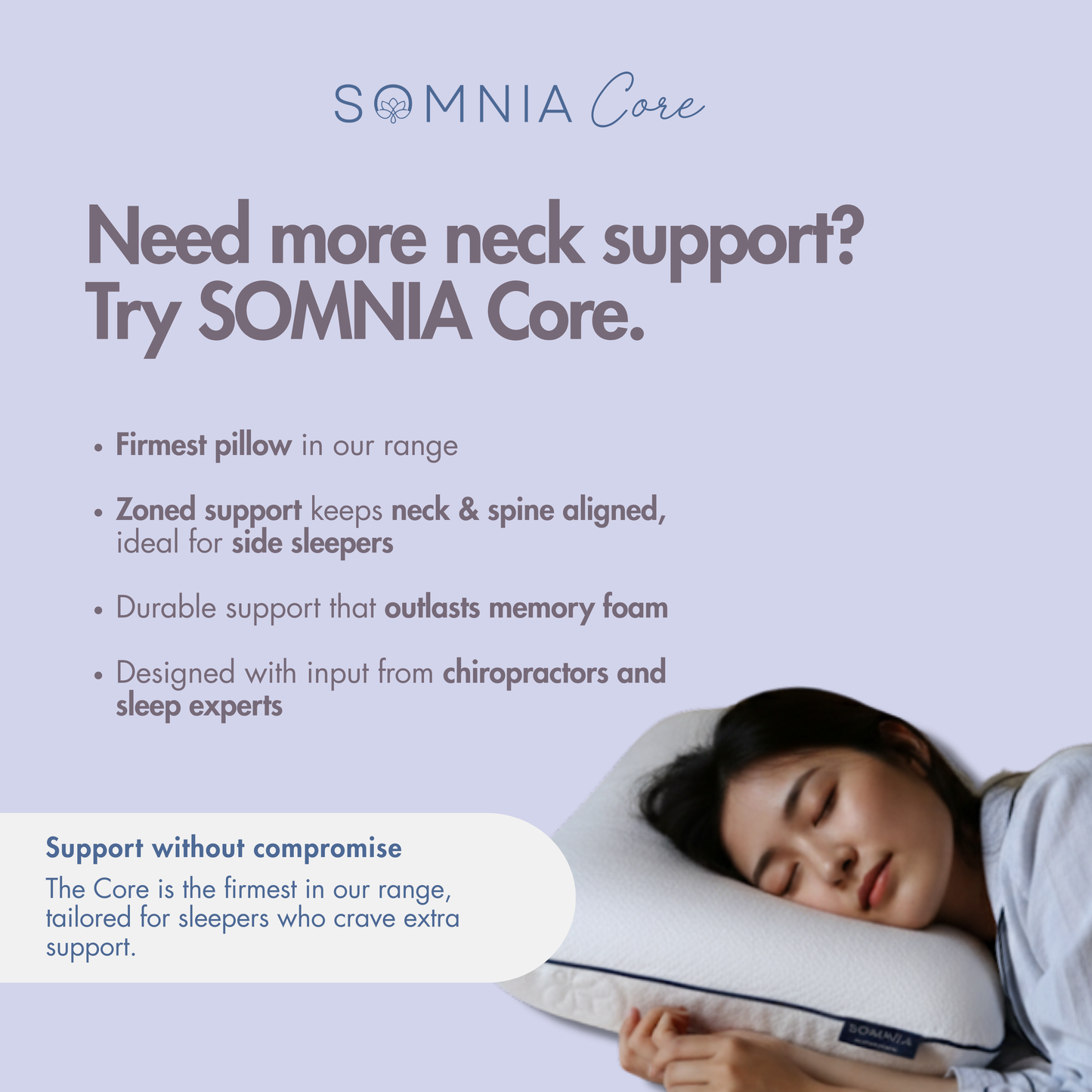 SOMNIA Core Pillow - Firm Support