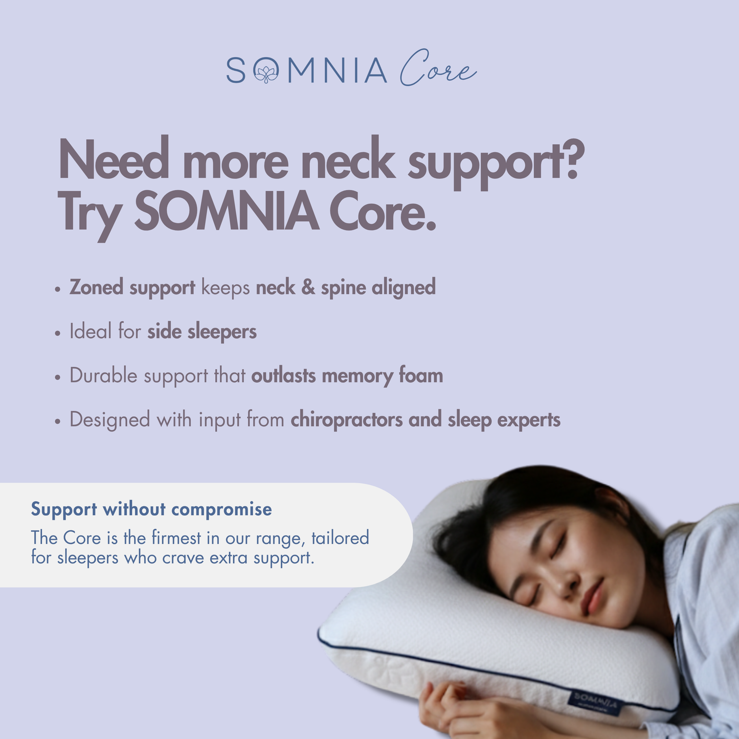 SOMNIA Core Pillow - Firm Support